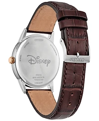 Citizen Eco-Drive Men's Steamboat Willie 1928 Brown Leather Strap Watch 40mm
