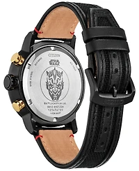 Citizen Eco-Drive Men's Chronograph Star Wars Darth Maul Mastermind Black Nylon & Leather Strap Watch 44mm