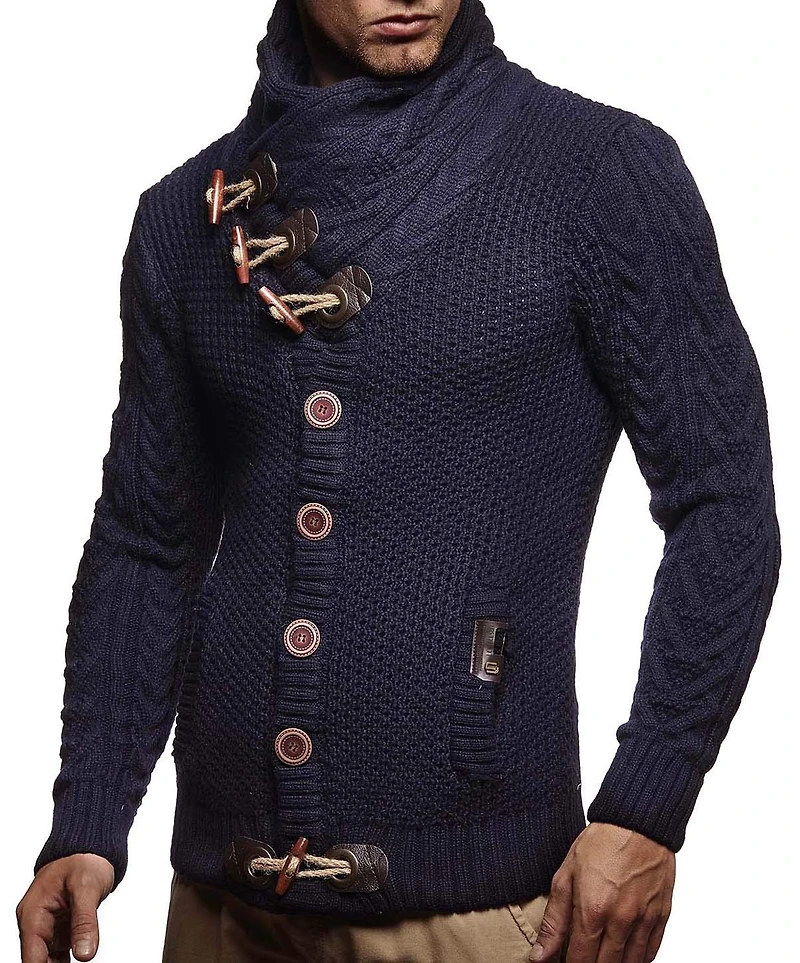 Leif Nelson Men's Knitted Turtleneck Jacket