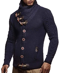 Leif Nelson Men's Knitted Turtleneck Jacket