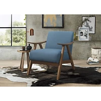 Simplie Fun Modern Home Furniture Fabric Upholstered 1 Piece Accent Chair Cushion Back And Seat Walnut