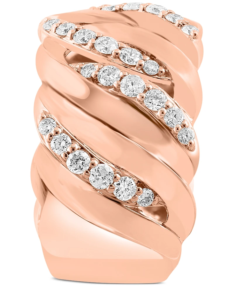 Effy Diamond Chain Link Inspired Statement Ring (7/8 ct. t.w.) in 14k Rose Gold