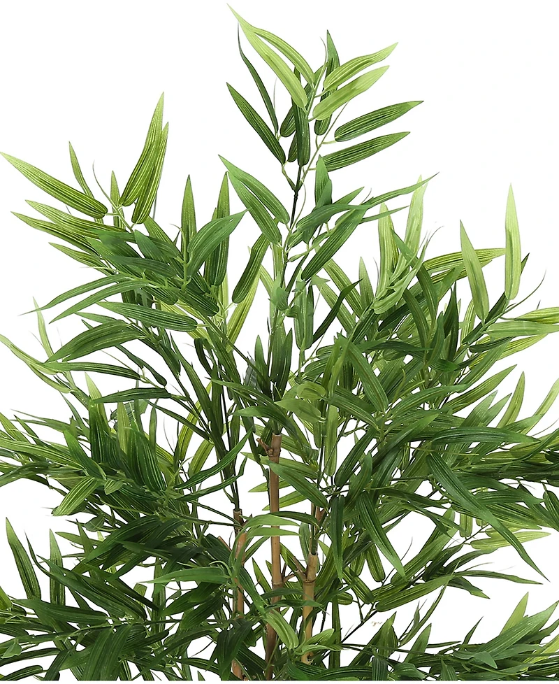 Monarch Specialties 50" Indoor Artificial Floor Bamboo Tree with Black Pot