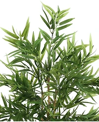 Monarch Specialties 50" Indoor Artificial Floor Bamboo Tree with Black Pot