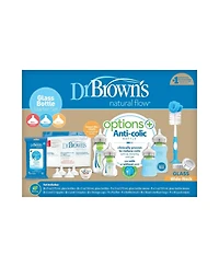 Dr. Browns Dr. Brown's 20 Piece Options + Wide-Neck Glass Baby Bottle Starter Set