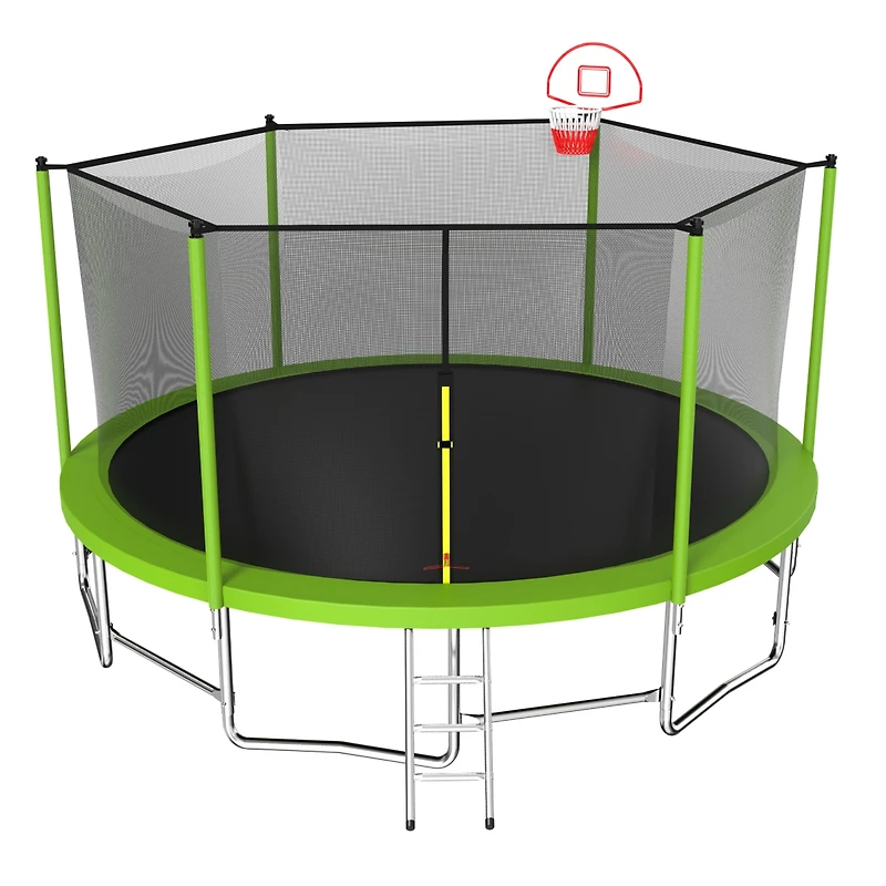 Streamdale Furniture 16ft Trampoline with Bar, Hoop & Enclosure