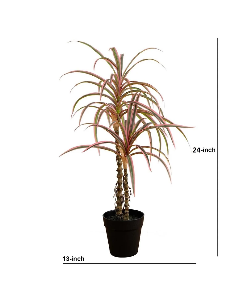Nearly Natural 2ft. Artificial Dracaena Marginata Plant
