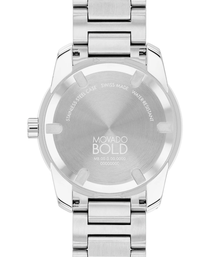 Movado Men's Swiss Bold Verso Stainless Steel Bracelet Watch 42mm
