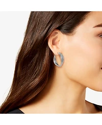 Jessica Simpson Womens Hoop Earrings Gold or Silver Tone Earrings for Women