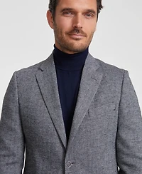 Nautica Men's Modern-Fit Solid Herringbone Tweed Sport Coat