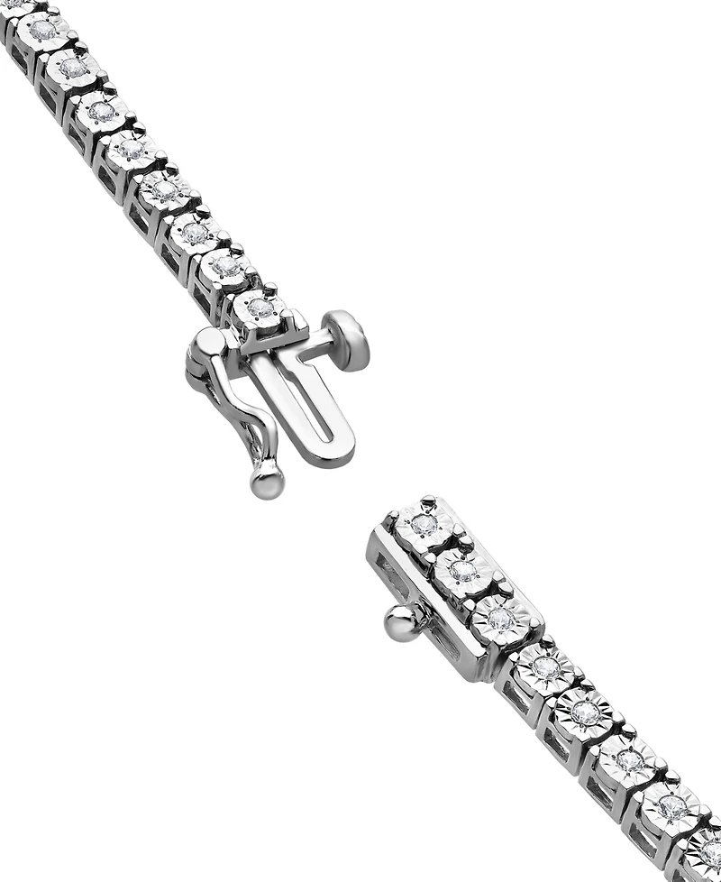 Men's Diamond 24" Tennis Necklace (2 ct. t.w.) in Sterling Silver