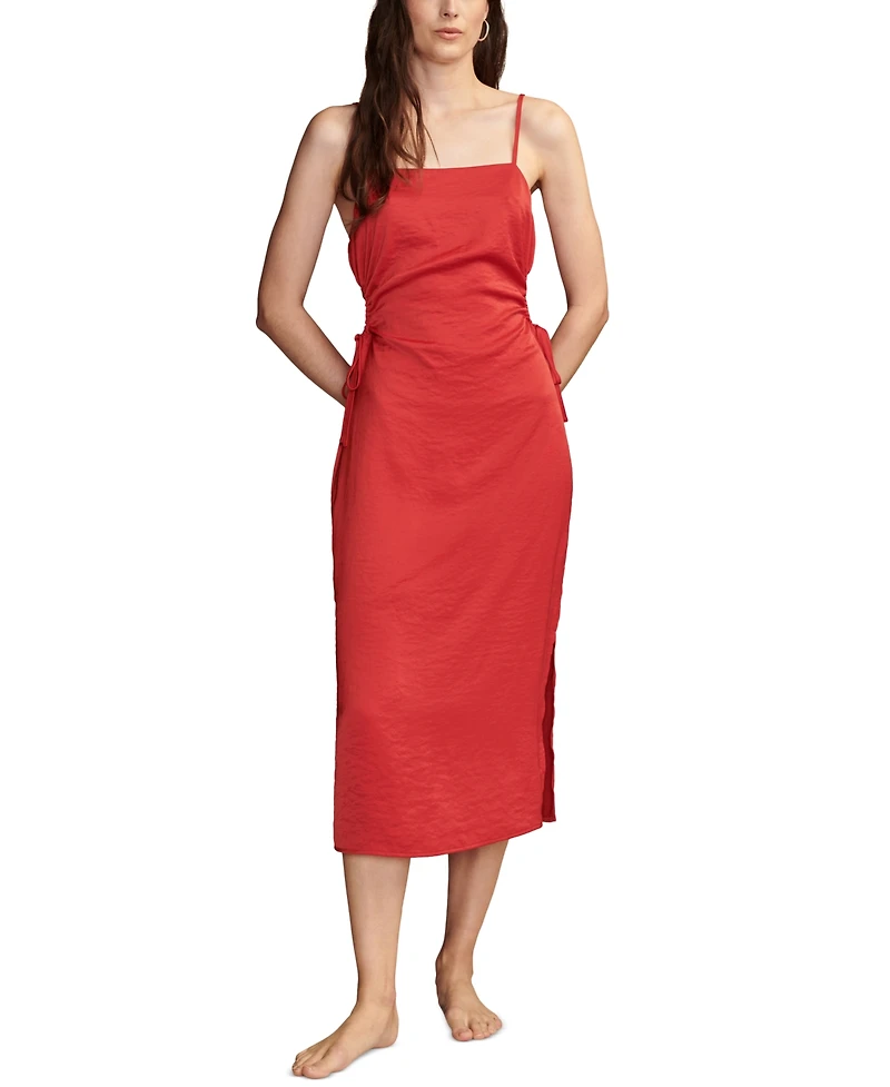 Lucky Brand Women's Cutout Apron-Neck Midi Dress
