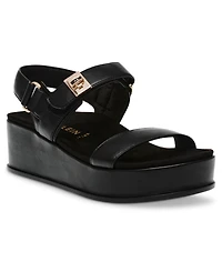 Anne Klein Women's Verse Double Strap Platform Wedge Sandals