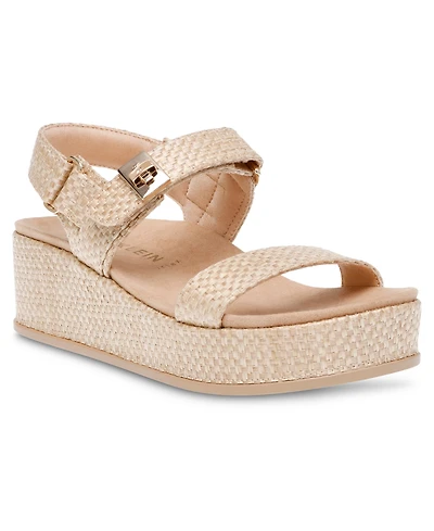 Anne Klein Women's Verse Double Strap Platform Wedge Sandals