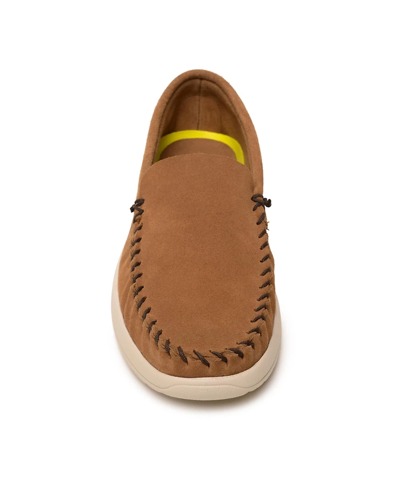 Minnetonka Men's Discover Classic Suede Slip-on Shoes