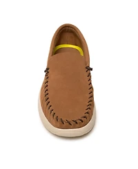 Minnetonka Men's Discover Classic Suede Slip-on Shoes