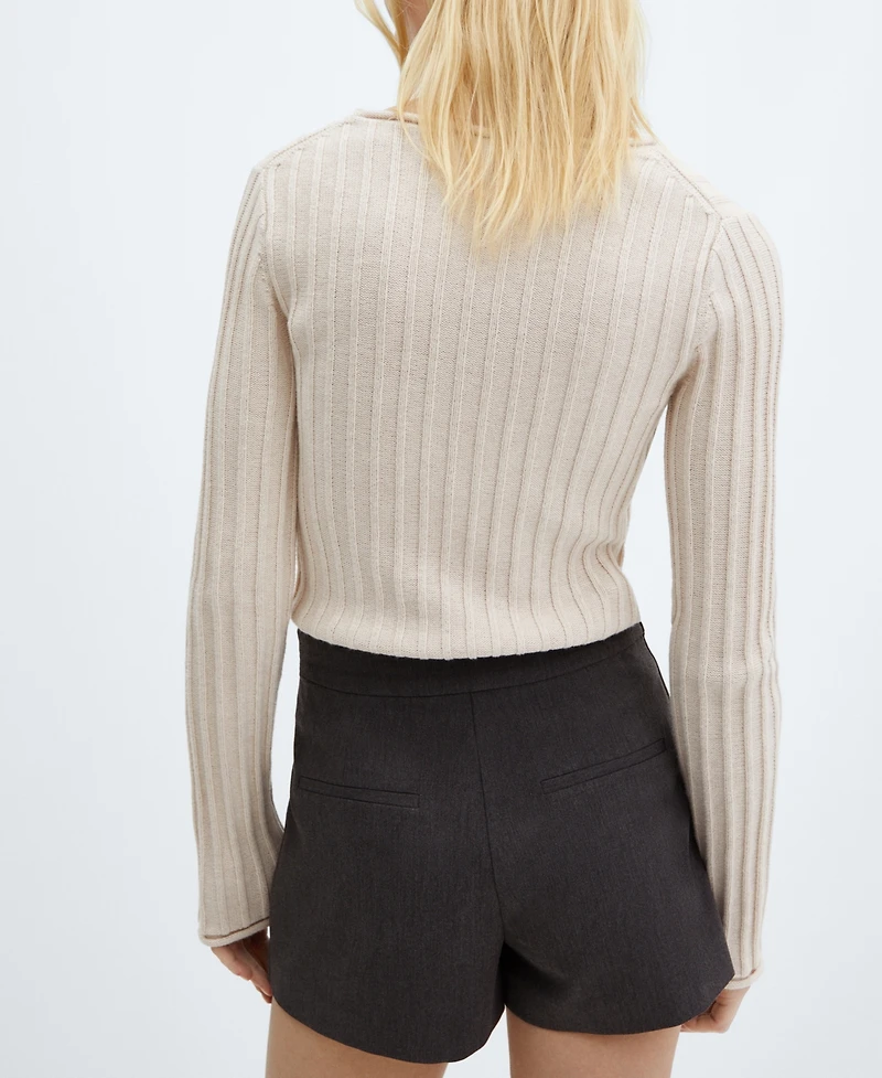 Mango Women's Ribbed Knit Sweater