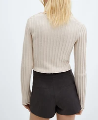 Mango Women's Ribbed Knit Sweater
