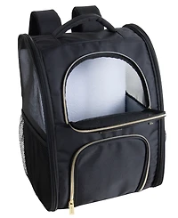 Soft Sided Multi-Entry Collapsible Travel Pet Carrier Backpack With Removable Lining