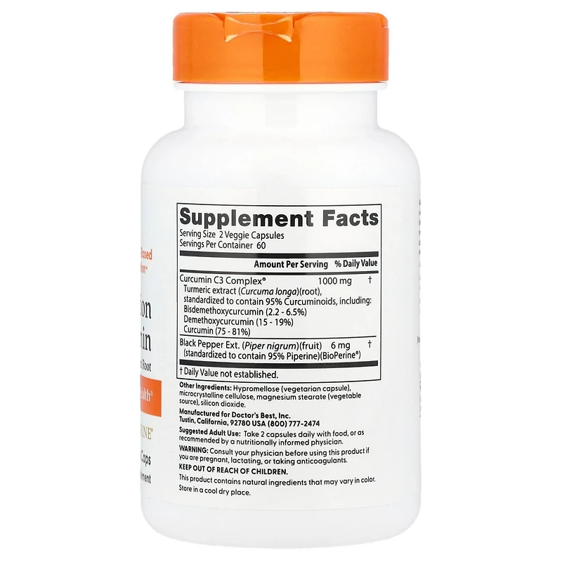Doctor's Best High Absorption Curcumin - 120 Veggie Caps