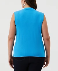 Ella Rafaella Plus Size Cutout Ribbed Sleeveless Tank Top