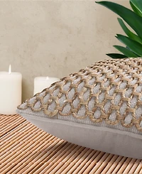 Boho Living Jada Jute Decorative Pillows 2 Piece Set, 20" x