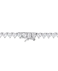 Lab-Grown White Sapphire Heart 18" Tennis Necklace (31-1/5 ct. t.w.) in Sterling Silver