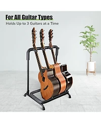 Yescom 3 Three Holder Multi Guitar Folding Stand Band Stage Bass Acoustic Guitar Display Rack