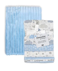 Tendertyme Baby Boys Sweet Dreams Baby Blankets, 5 Piece Gift Set