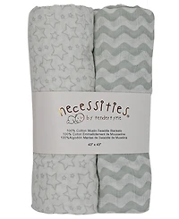 Tendertyme Baby Boys or Baby Girls Stars Nursery Blanket Collection, 7 Piece Set
