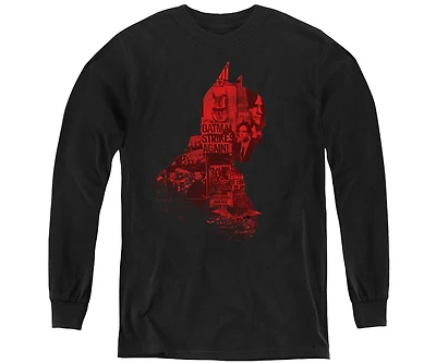 Batman Boys The Youth (2022) News Silhouette Long Sleeve Sweatshirt
