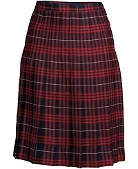 Lands' End Women's Plaid Pleated Skirt Below the Knee