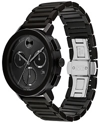 Movado Men's Swiss Chronograph Bold Evolution 2.0 Black Ion Plated Steel Bracelet Watch 42mm