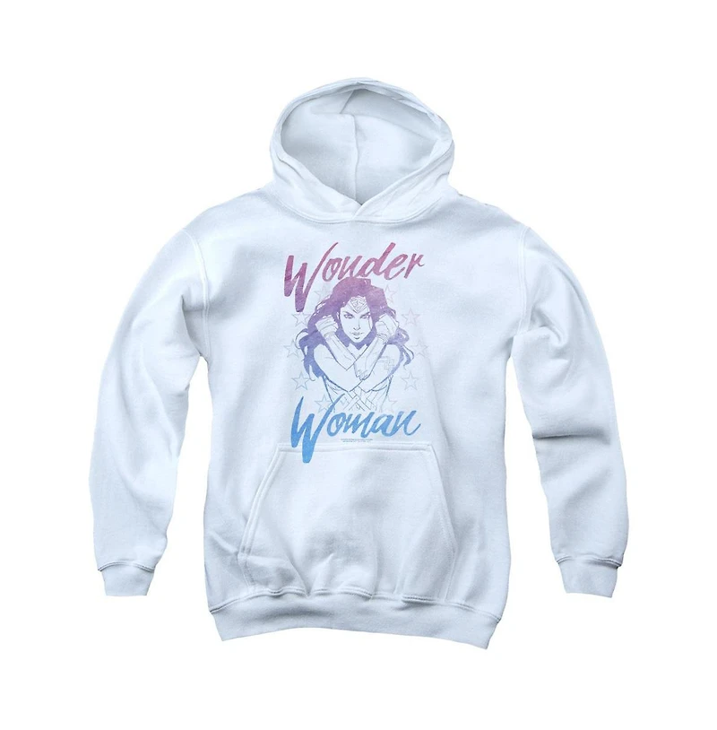 Wonder Woman Movie Youth Retro Stance Pull Over Hoodie / Hooded Sweatshirt