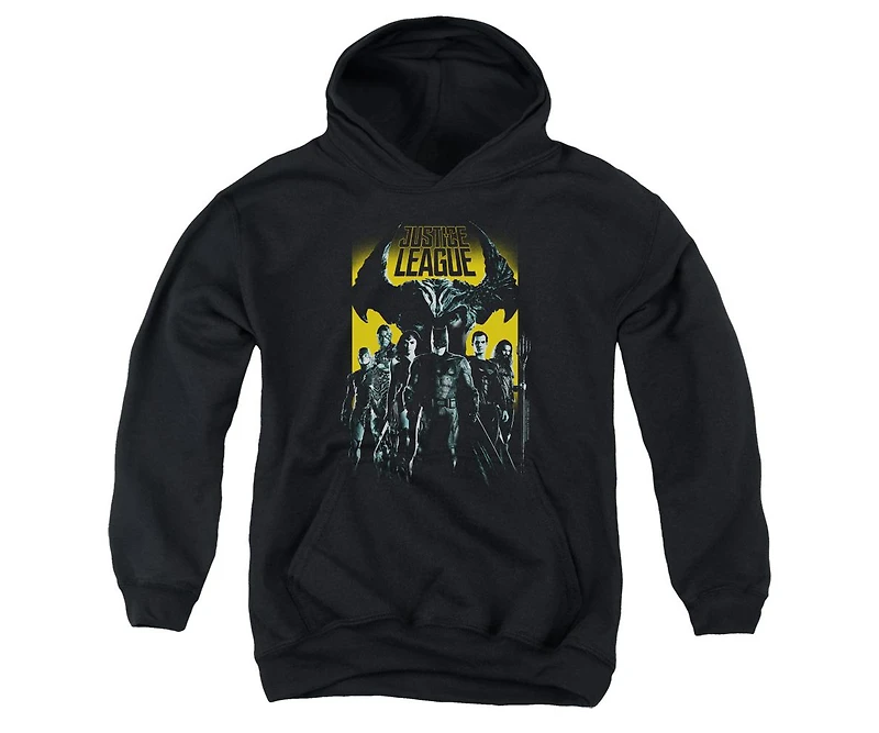 Justice League Movie Youth Stand Up To Evil Pull Over Hoodie / Hooded Sweatshirt
