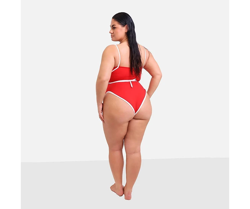 Rebdolls Plus Bon Voyage Contrast Strap Swimsuit