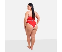 Rebdolls Plus Bon Voyage Contrast Strap Swimsuit