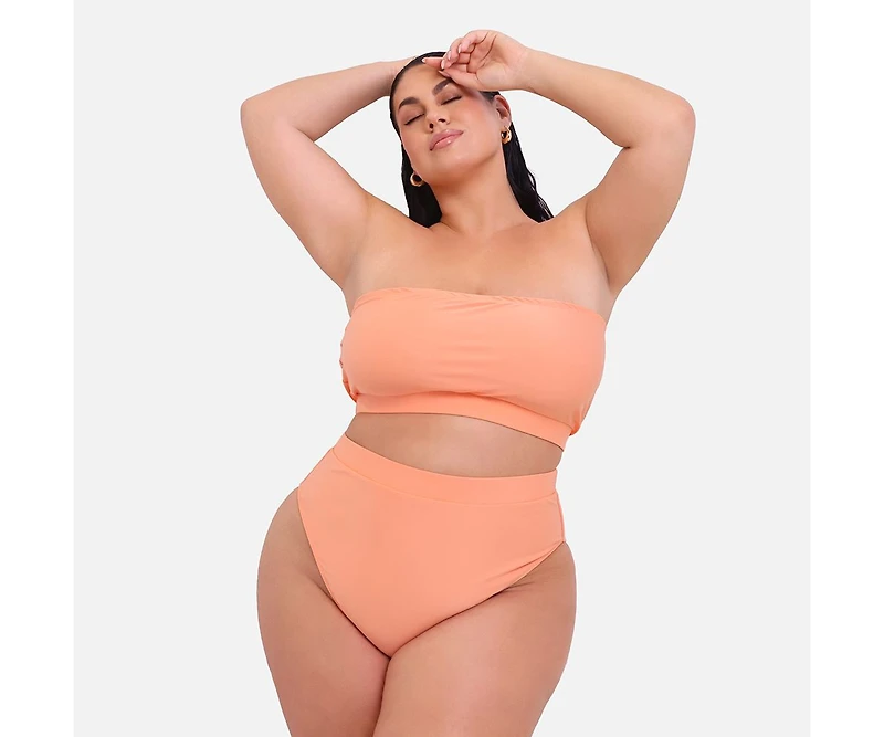 Rebdolls Plus Size Essential High Waist Bikini Bottom