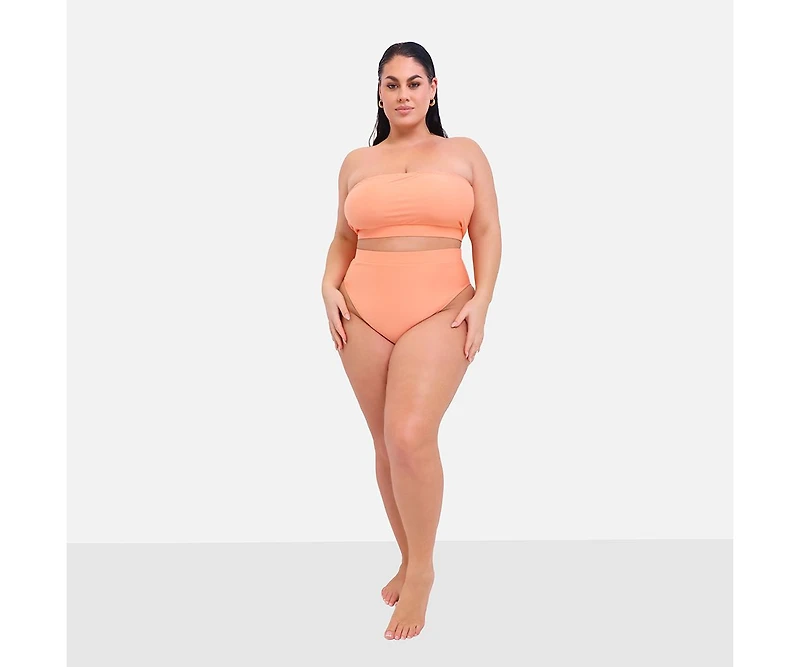 Rebdolls Plus Size Essential High Waist Bikini Bottom