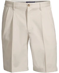 Lands' End Men's No Iron 9" Comfort Waist Pleated Front Chino Short