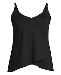 Lands' End Women's Tulip Hem Tankini Top