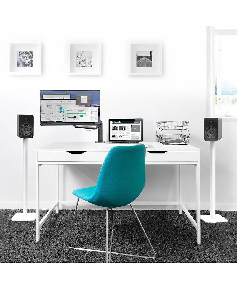 Kanto YU4 Powered Bookshelf Speakers with Built-In Bluetooth - Pair