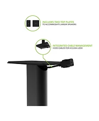 Kanto SP26PL 26" Bookshelf Speaker Stands with Rotating Top Plates and Cable Management - Pair