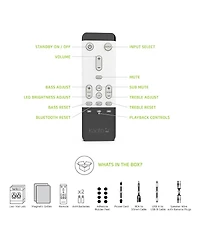 Kanto Tuk Premium Powered Bookshelf Speakers with Headphone Out, Usb Dac, Dedicated Phono Pre-amp, & Bluetooth - Pair