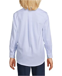 Lands' End Big Boys Long Sleeve Stripe Oxford Dress Shirt