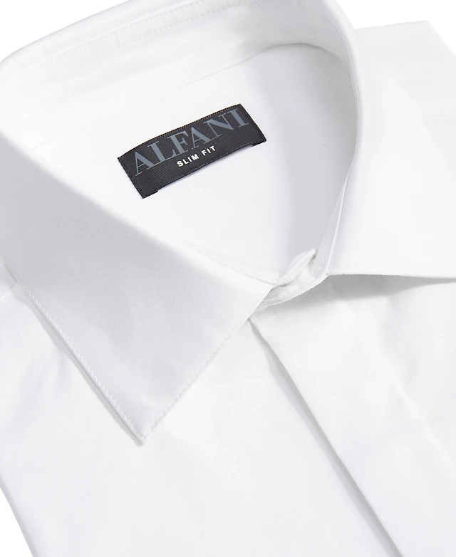 Alfani Men's Slim Fit Covered Placket Tuxedo Shirt, Created for