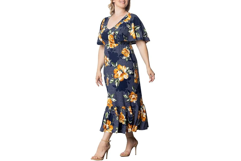 Kiyonna Plus Madrid Ruffled Dress