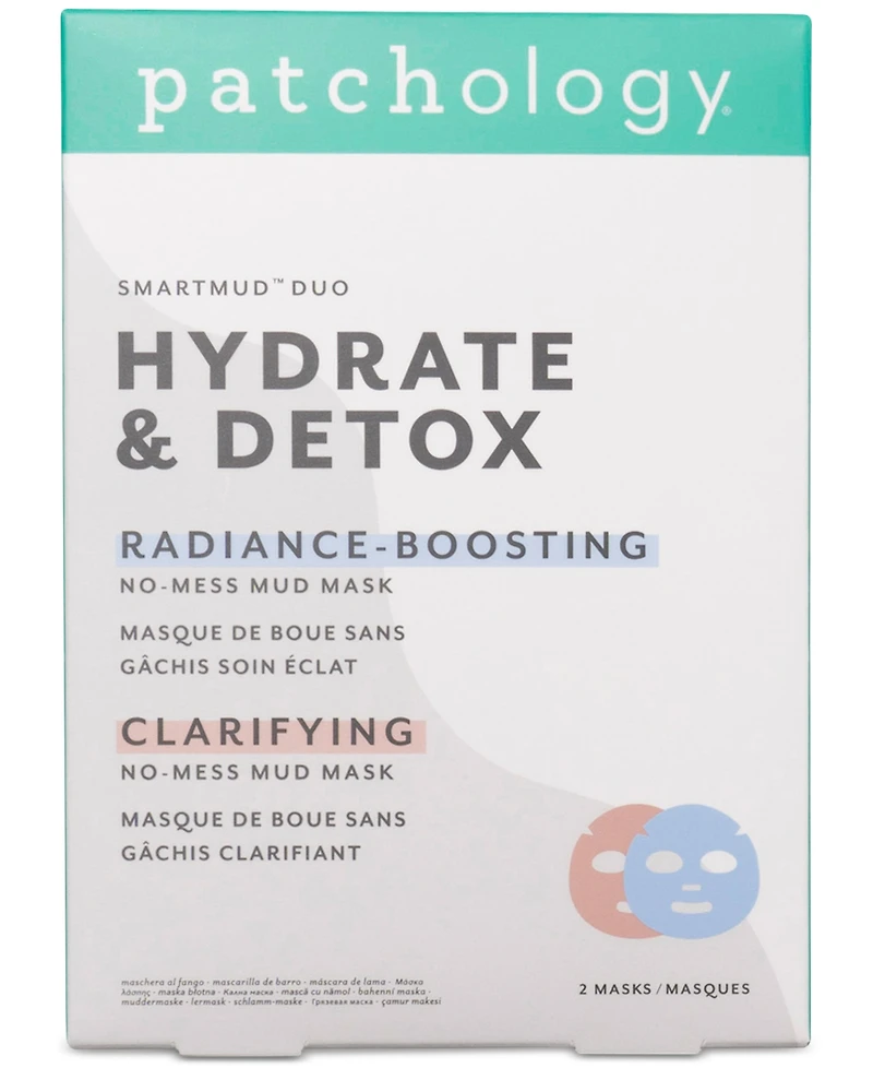 Patchology 2-Pc. SmartMud Hydrate & Detox No-Mess Mud Mask Set