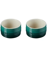 Le Creuset Stoneware Round Ramekin Straight Wall Set