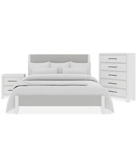 Catriona 3pc Bedroom Set (King Upholstered Bed, Chest & 2-Drawer Nightstand), Created for Macy's